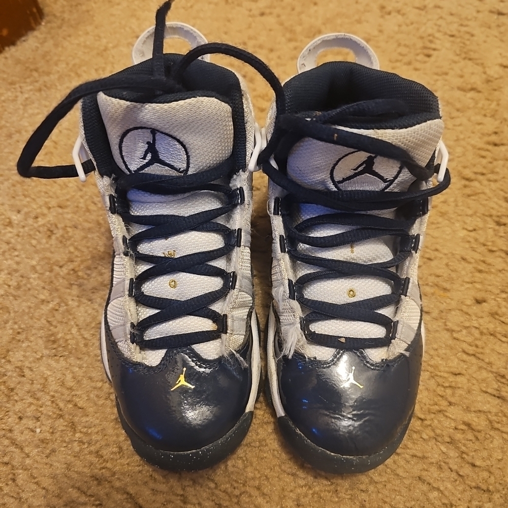 Jordan Kids' Navy and White Sneakers